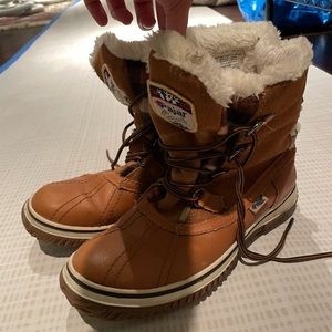 Pajar Canada Women's Iceland Winter Shearling Waterproof Brown Boots Sz 9-9.5